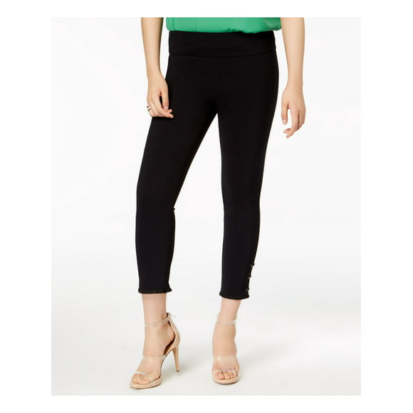 Bar III Women's Zip-Pocket Pull-On Skinny Pants Green, S